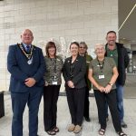 Some of the crematorium team with ICCM President Barry Ellis